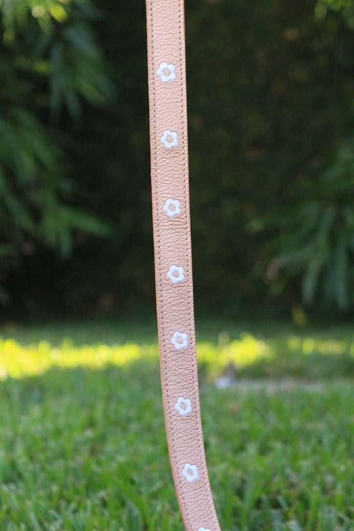 Correa Bordada Oro Rosa / Taupé