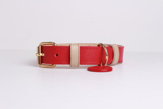 Collar Rojo / Taupé