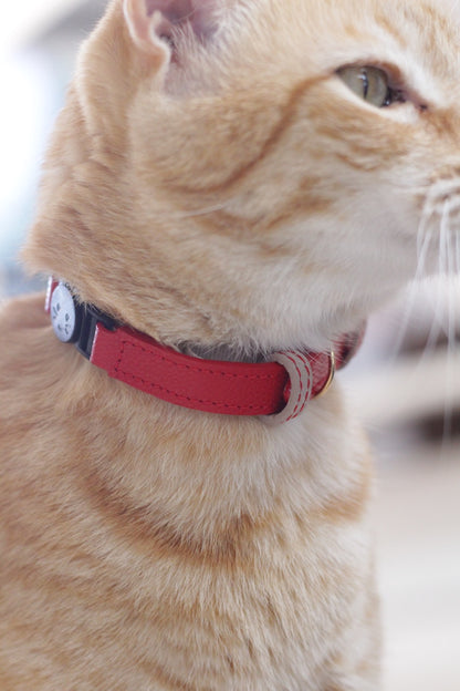 Collar Gato Rojo / Taupé