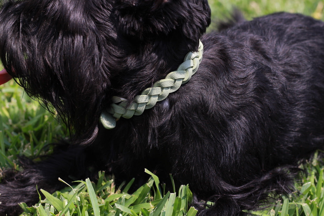 Collar Trenzado Pistachio / Taupé